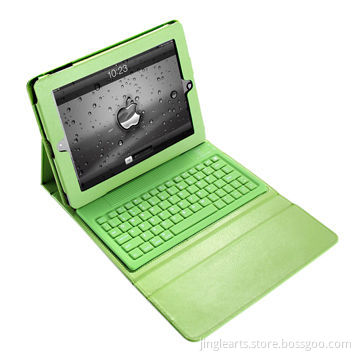Silicone Bluetooth Keyboard PU Case for iPad 2/3/4